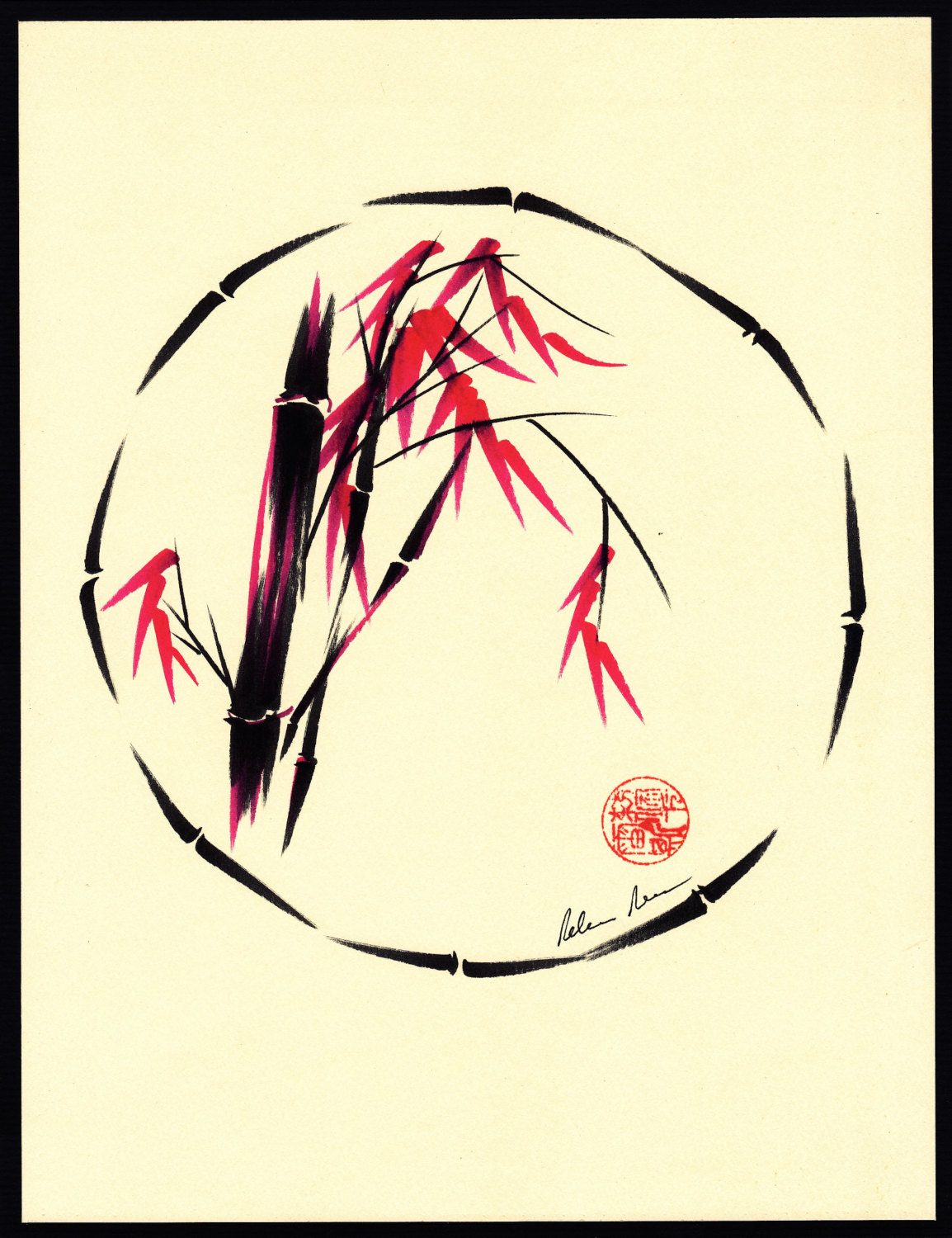 1154x1500 forgiveness original enso sumi e zen brush painting