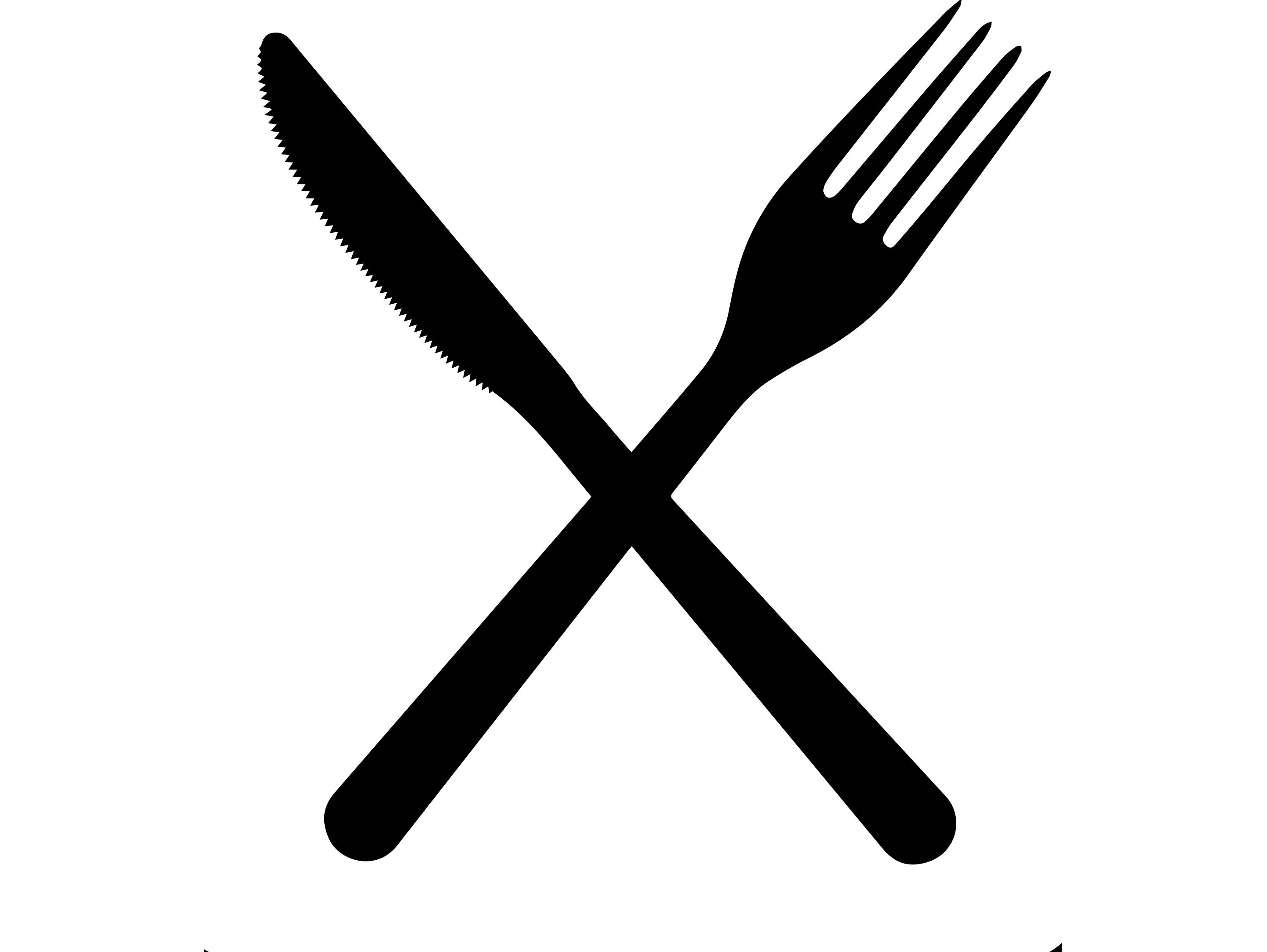 2993x2250 Plate Drawing Utensil Clip Art Knife And Fork