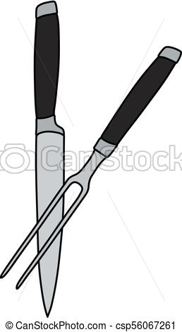 258x470 The Knife And A Meat Fork The Vector Illustration Of A Big