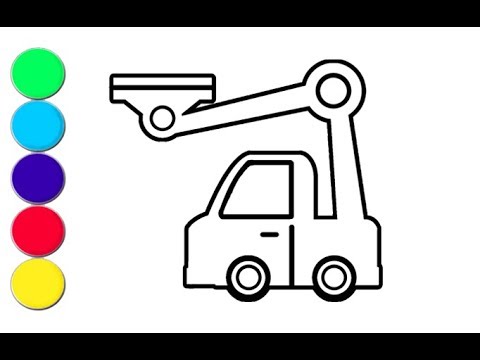 480x360 Coloring Crane Cars Forklift Painting And Drawing For Kids