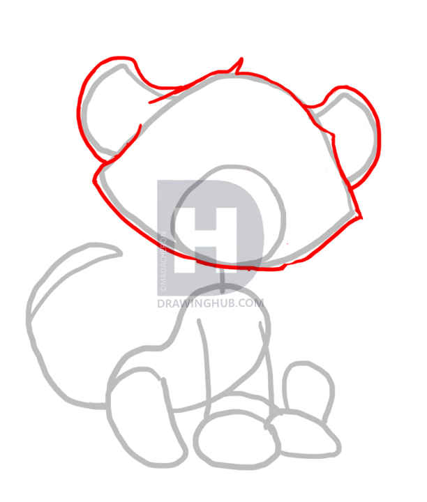 612x720 How To Draw Chibi Simba, Simba, Step