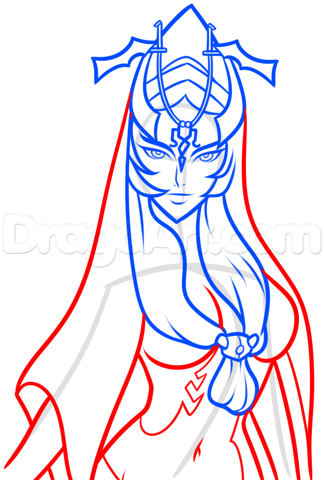 668x988 Midna True Form Drawing Lesson, Step
