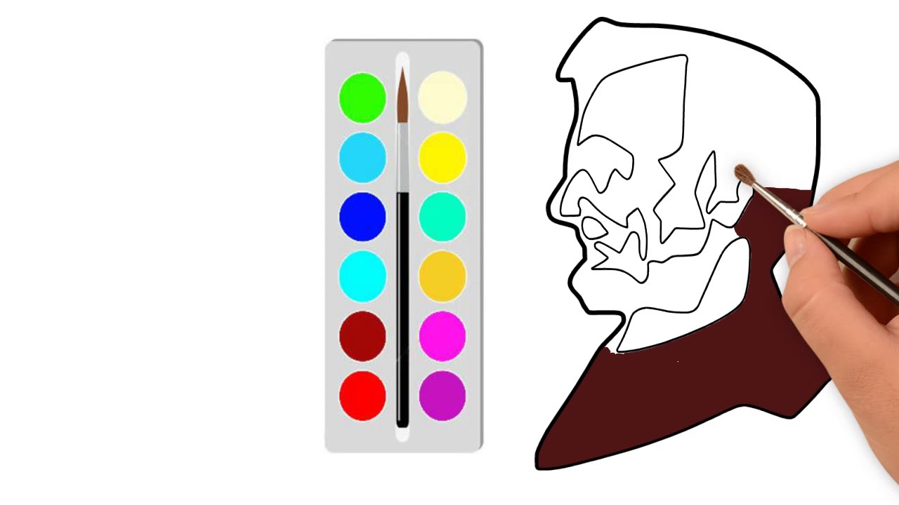 1280x720 How To Draw And Color Mr Abraham Linkon Face Easily Former