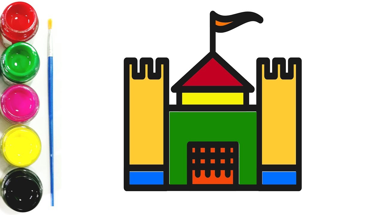 1280x720 Drawing For Kids Kids Drawing Coloring Of A Fort