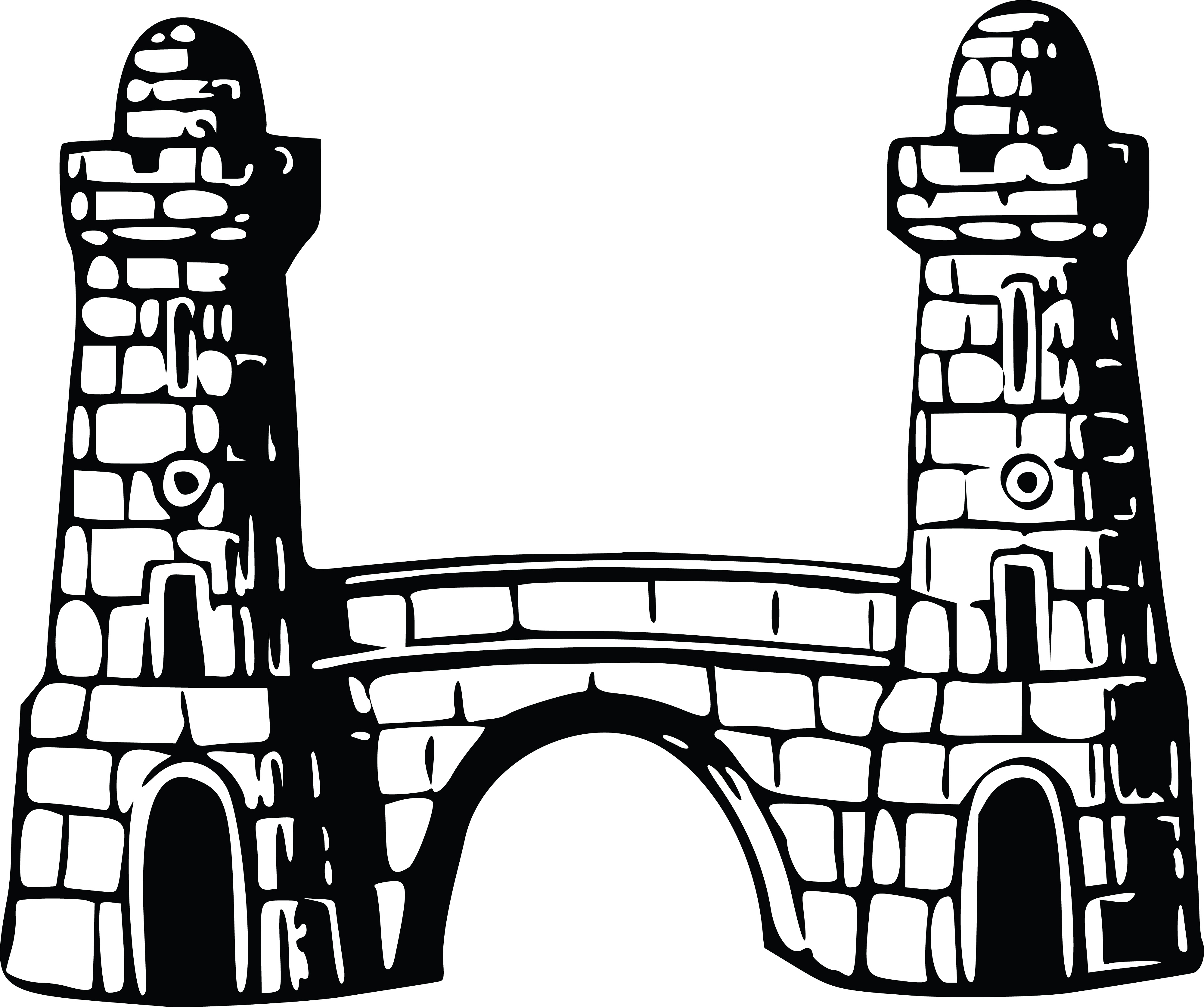 4000x3346 free clipart of a fortress bridge