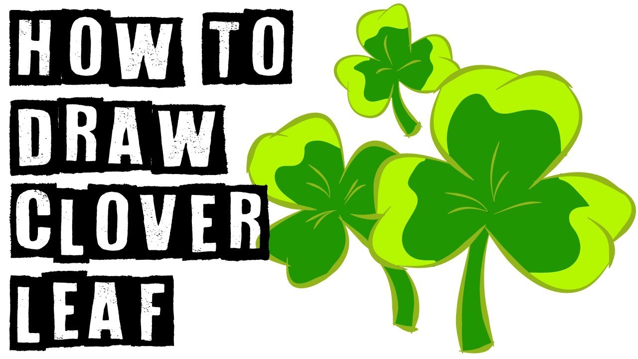 1280x720 How To Draw A Cartoon Four Leaf Clover