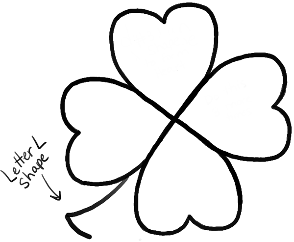 600x493 How To Draw A Four Leaf Clover Or Shamrocks For Saint Patricks Day