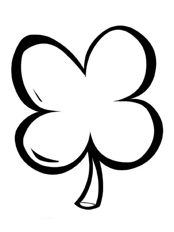 600x800 Simple Drawing Of Four Leaf Clover Coloring Page