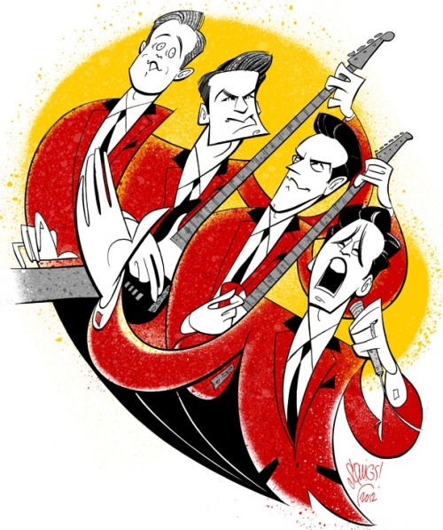 500x597 The Jersey Boys Broadway Four Seasons Matt Bogart, Andy Karl