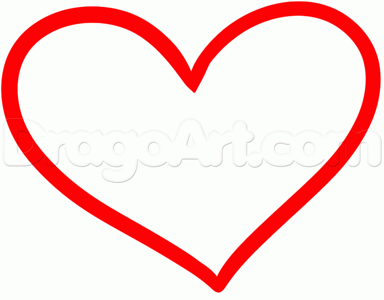 785x612 How To Draw A Of July Heart, Step