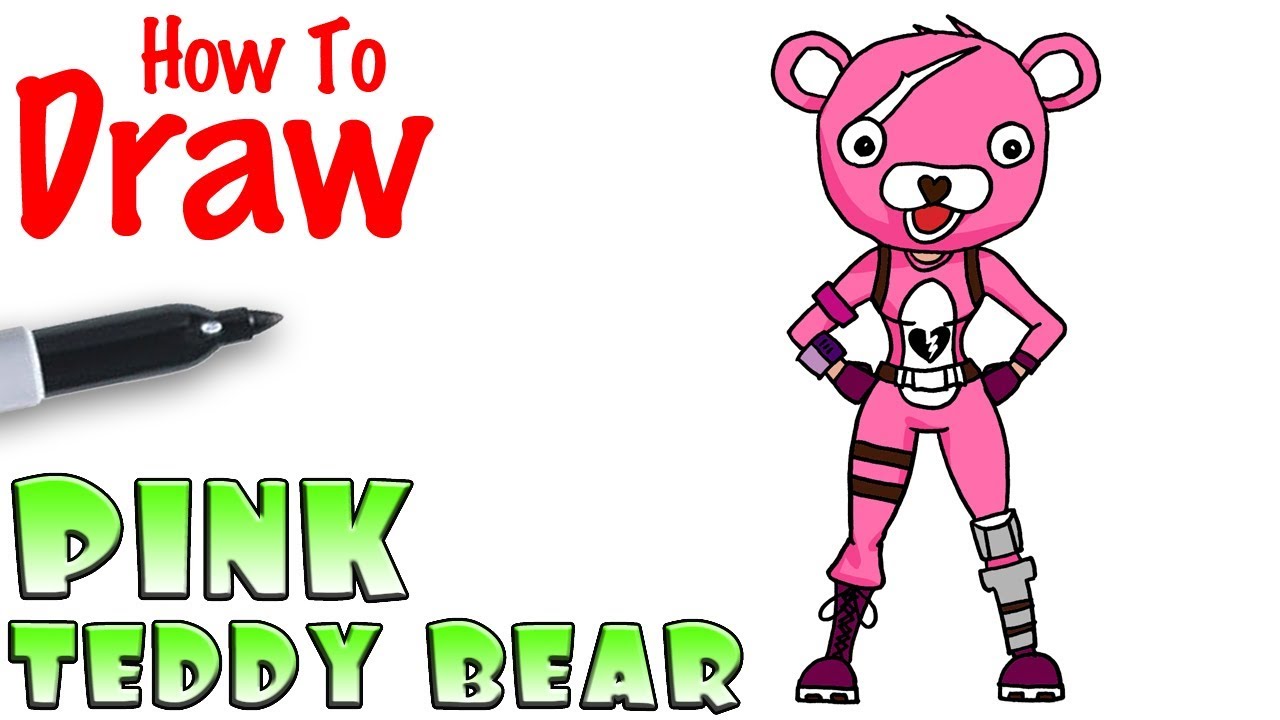 1280x720 How To Draw The Pink Teddy Bear Outfit Fortnite