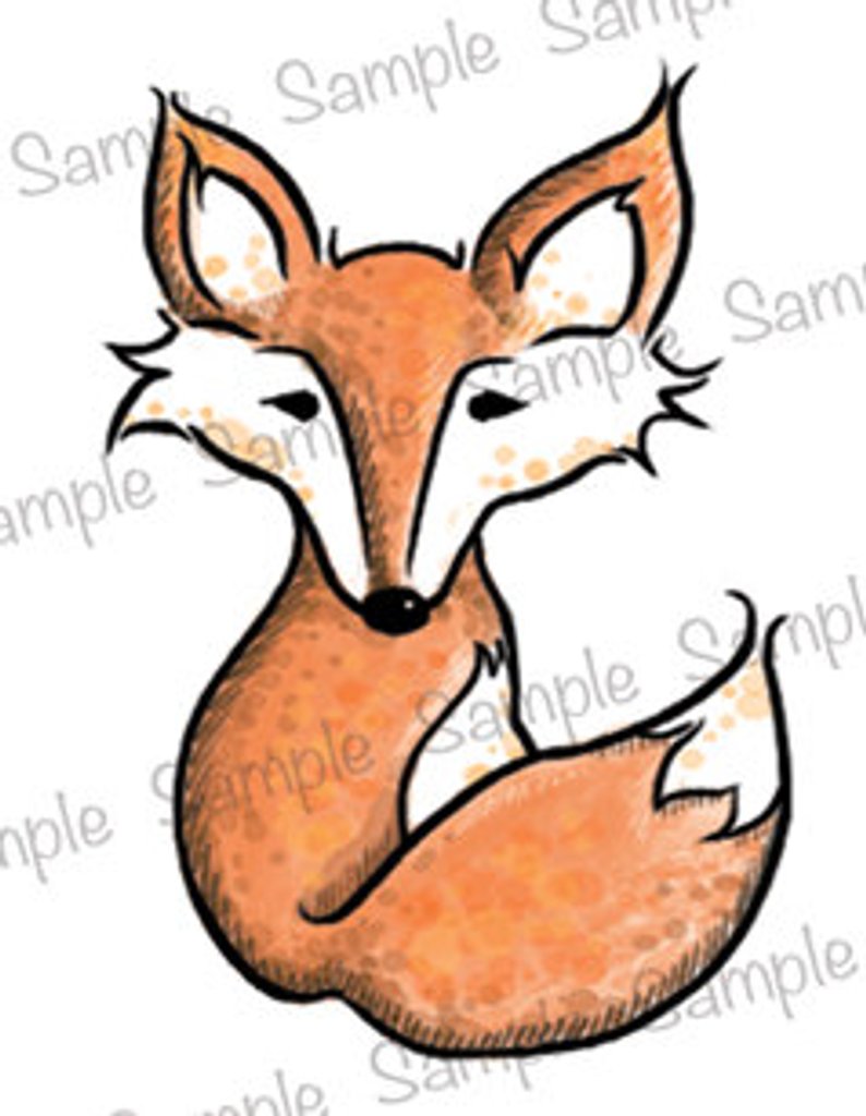 794x1024 Fox Clipart Digital Clip Art Drawing Woodland Animal Animals Etsy