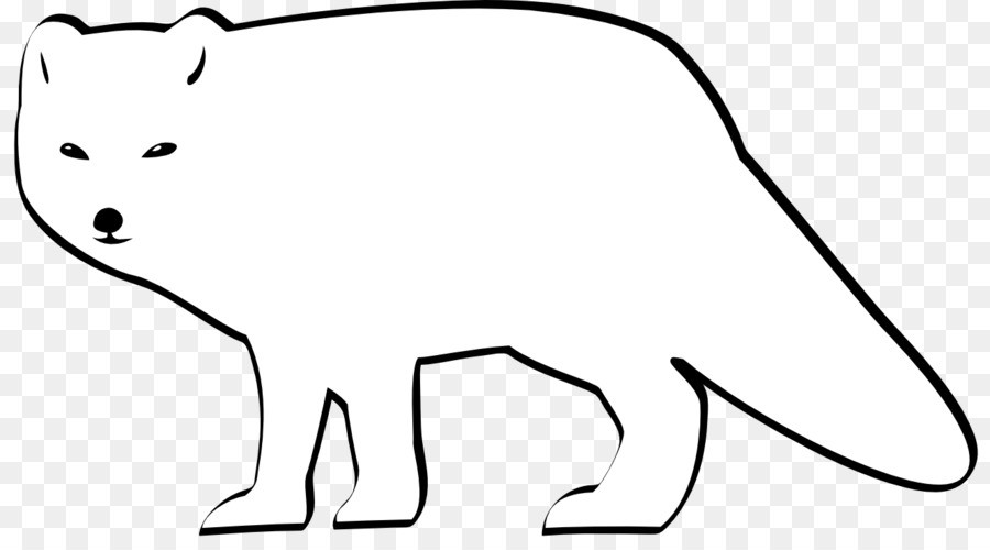 900x500 Fox Clipart Line Drawing