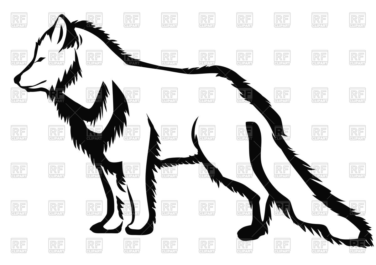 1200x846 Black And White Fox Silhouette