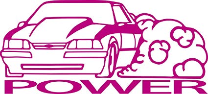 425x192 Fox Body Power Vinyl Sticker Decal All Cars Usa