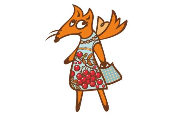 580x388 Cute Fox Cartoon Graphic