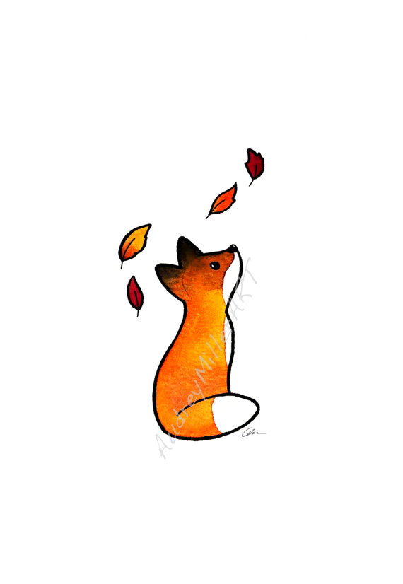570x826 The Fox And The Leaves