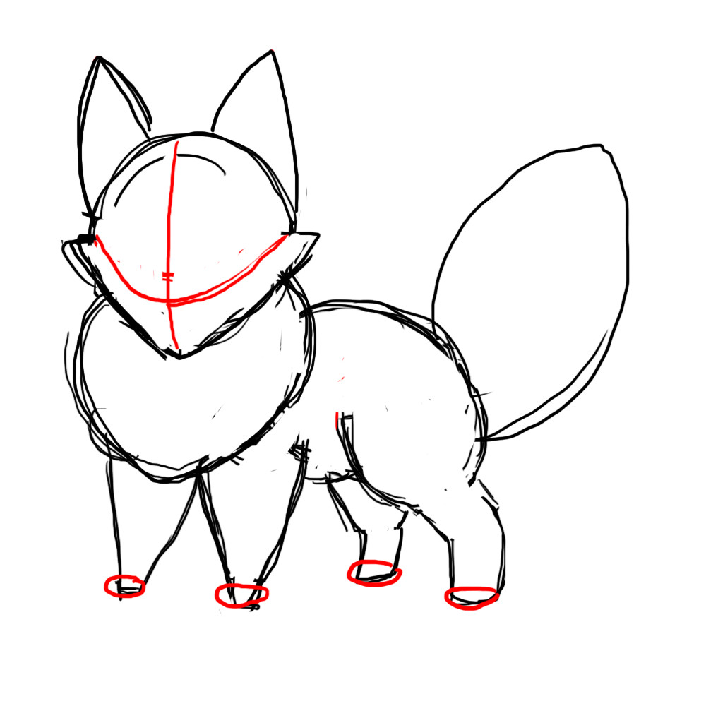 1000x1000 How Do You Draw A Fox Cartoon Fox Drawing How To Draw