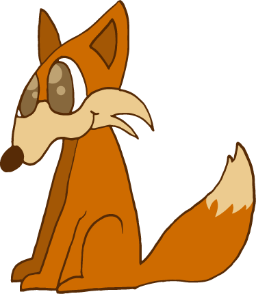 374x430 Kids Fox Drawing Wall Sticker