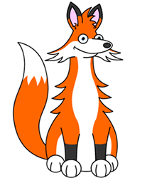214x250 Cartoon Fox Step