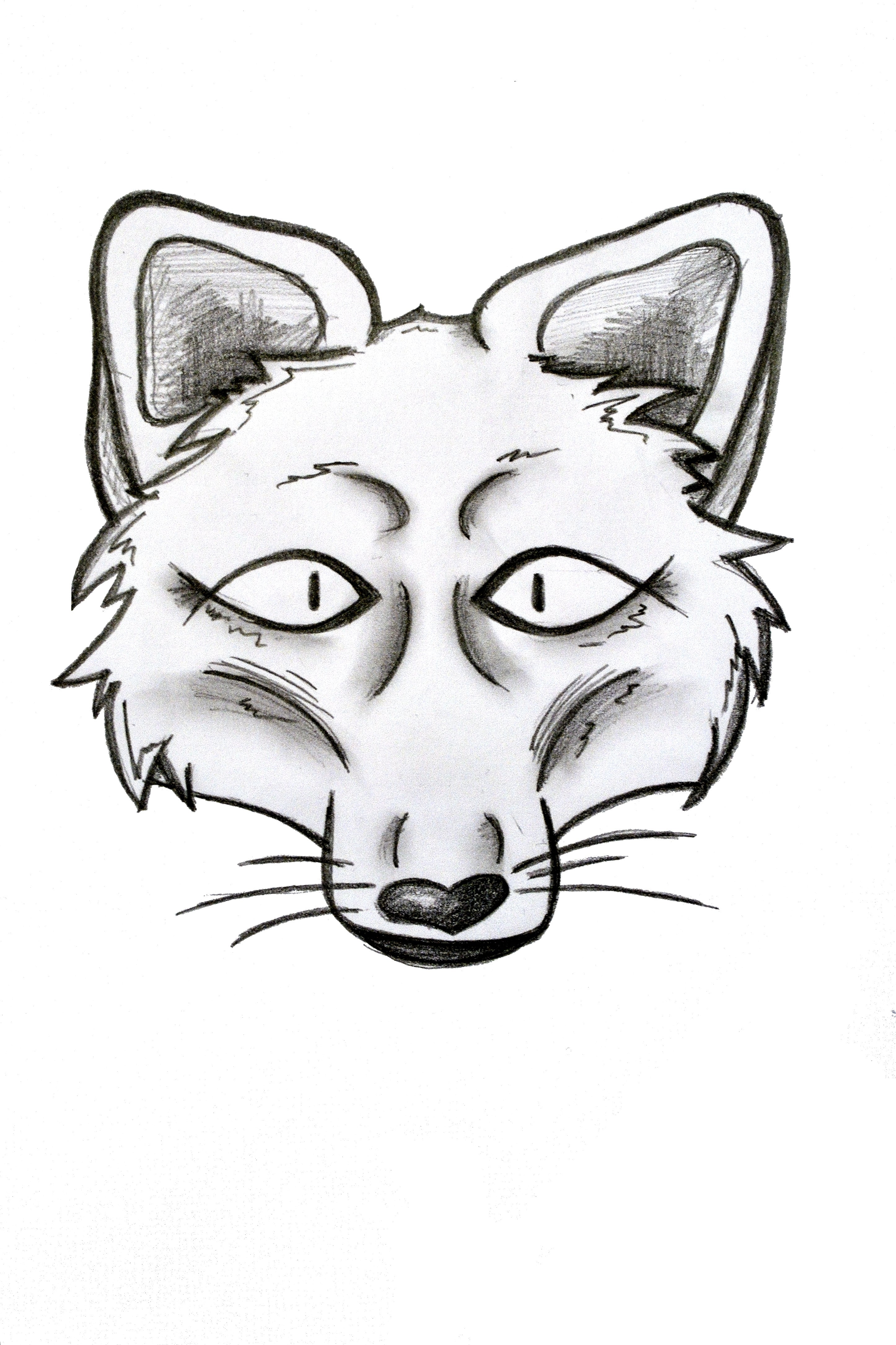 2892x4339 Fox Head Print, Black And White Wall Art Mandy Lauren