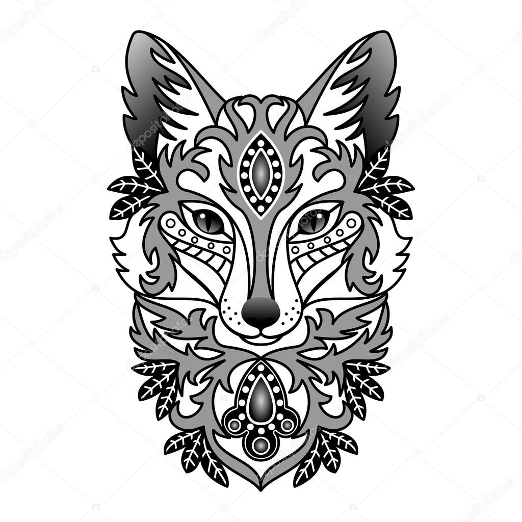 1024x1024 Huge Collection Of 'abstract Fox Drawing' Download More Than