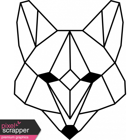 456x456 Fox Line Drawing