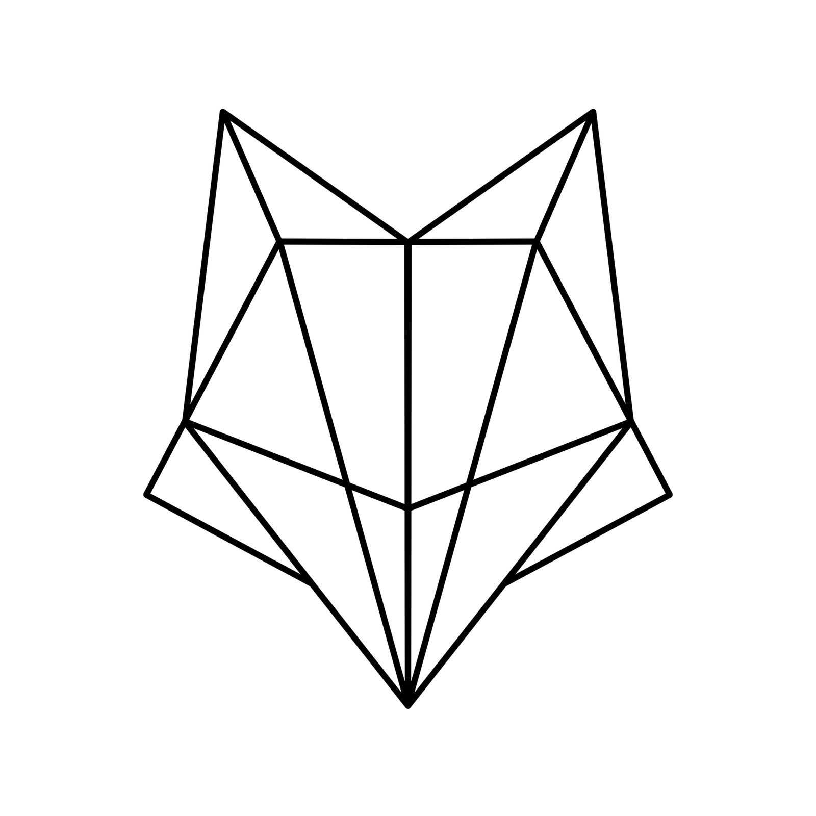 1600x1600 Simple Lines Simple Fox