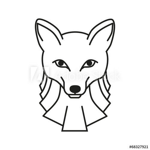 500x500 Fox Line Illustration
