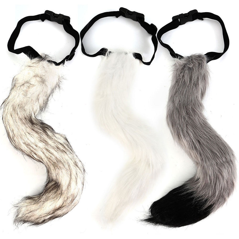 1000x1000 Faux Fur Fox Tail Halloween Cosplay Party Furry Wolf Dog Fox
