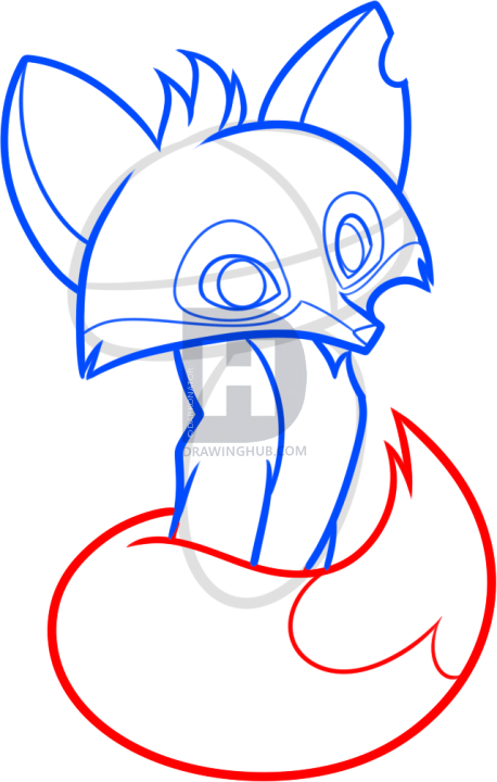 458x720 How To Draw An Animal Jam Fox, Step