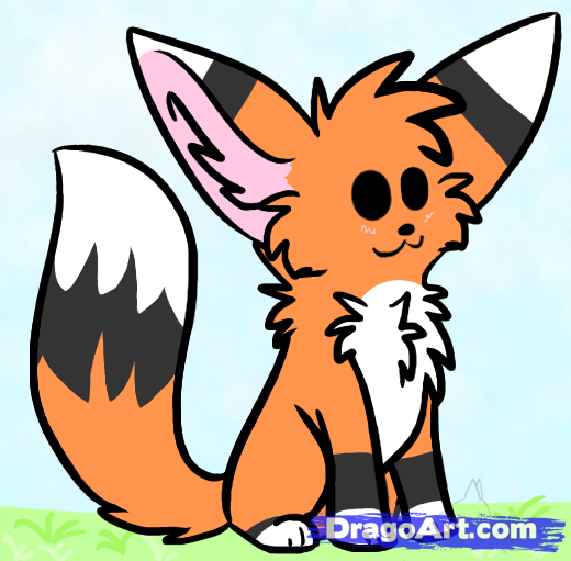 520x511 How To Draw A Simple Fox, Step