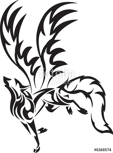 370x500 Flying Fox Tattoo Stock Image And Royalty Free Vector