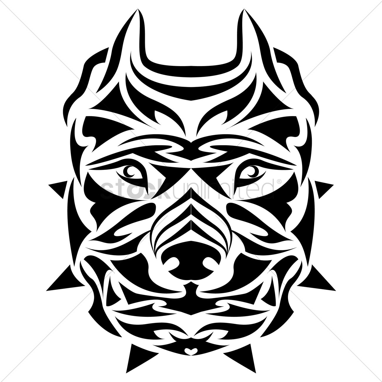 1300x1300 Fox Tattoo Vector Image