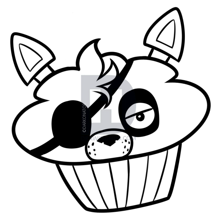708x720 How To Draw Cupcake Foxy, Step