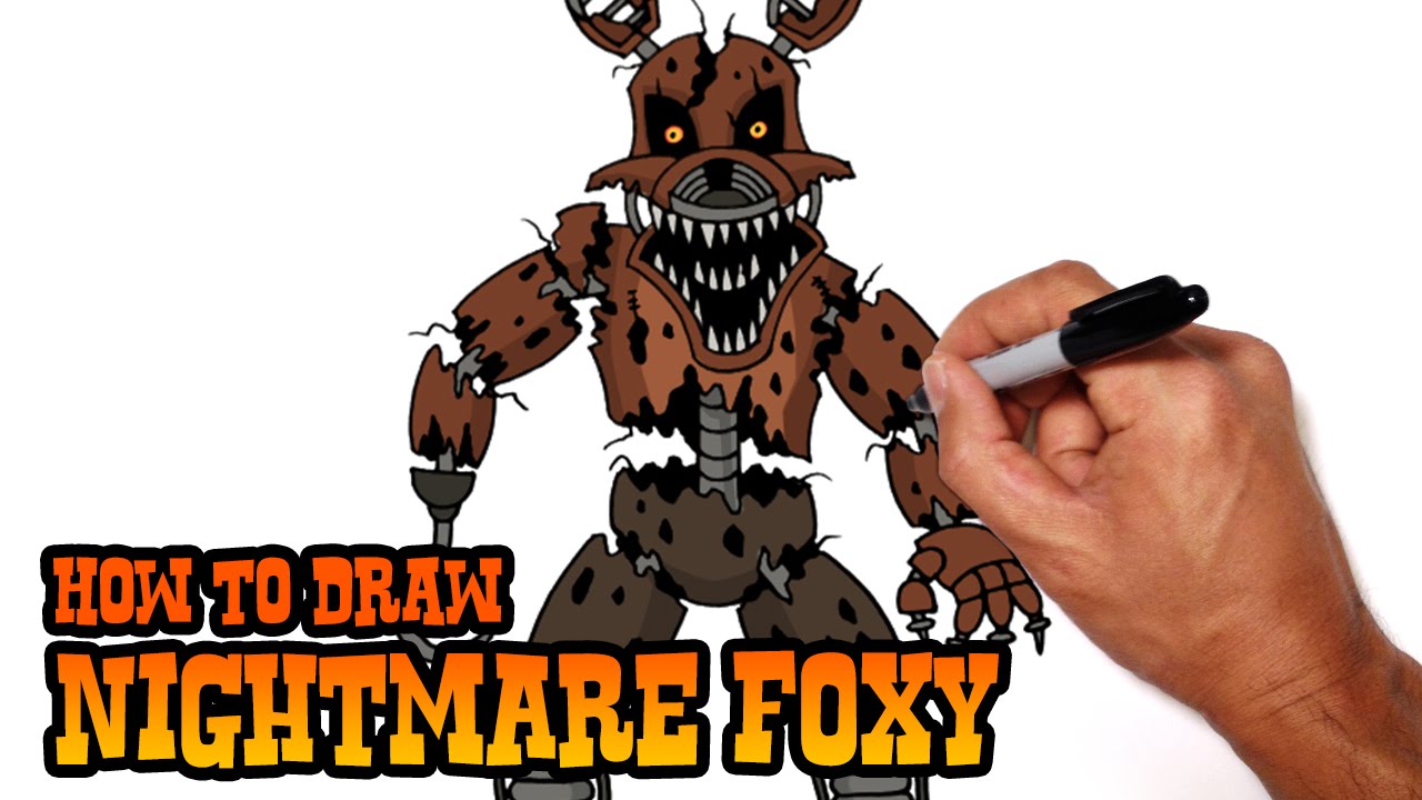 1280x720 How To Draw Nightmare Foxy Five Nights