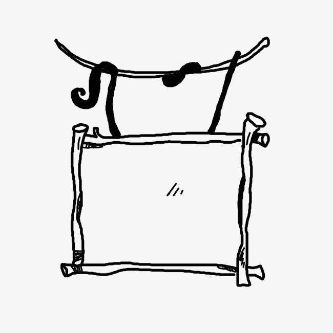 650x651 Black White Line Drawing Frame Design Image