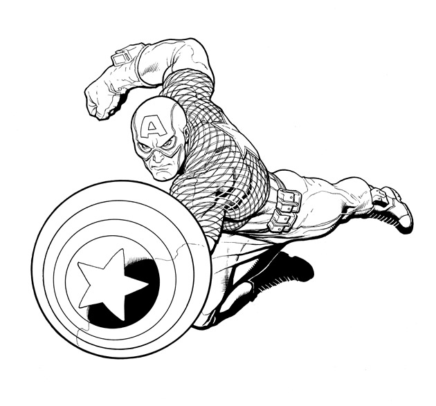 630x587 Captain America, In Frank Cho's Hasbro Toy Art Comic Art Gallery Room