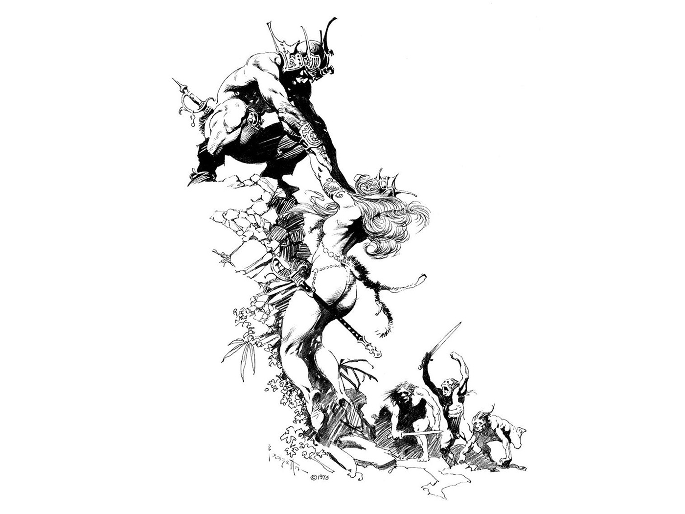 1400x1050 they are coming a tribute to frazetta on behance