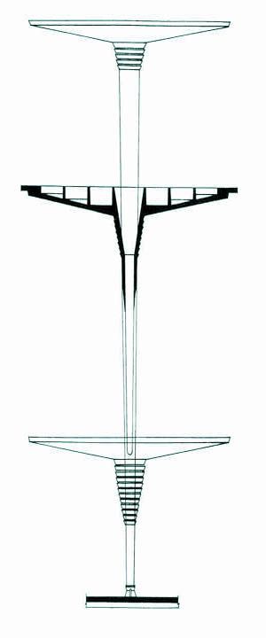 300x720 frank lloyd wright's dendriform column, which was employed