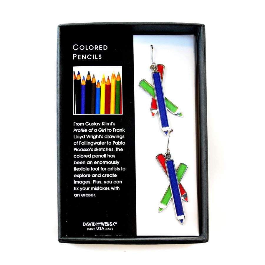 900x900 Colored Pencil Earrings The New York Public Library Shop