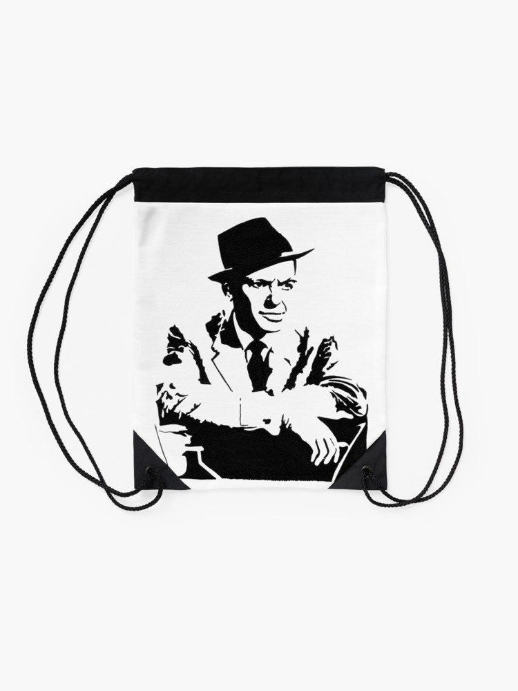 750x1000 Frank Sinatra Silhouette Drawstring Bag