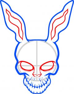 239x302 Drawing Printout How To Draw Frank The Rabbit, Donnie Darko
