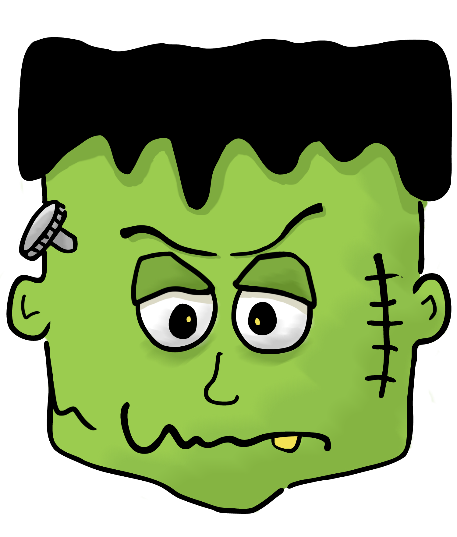 1500x1763 Simple Frankenstein Cartoon Drawing Clipart