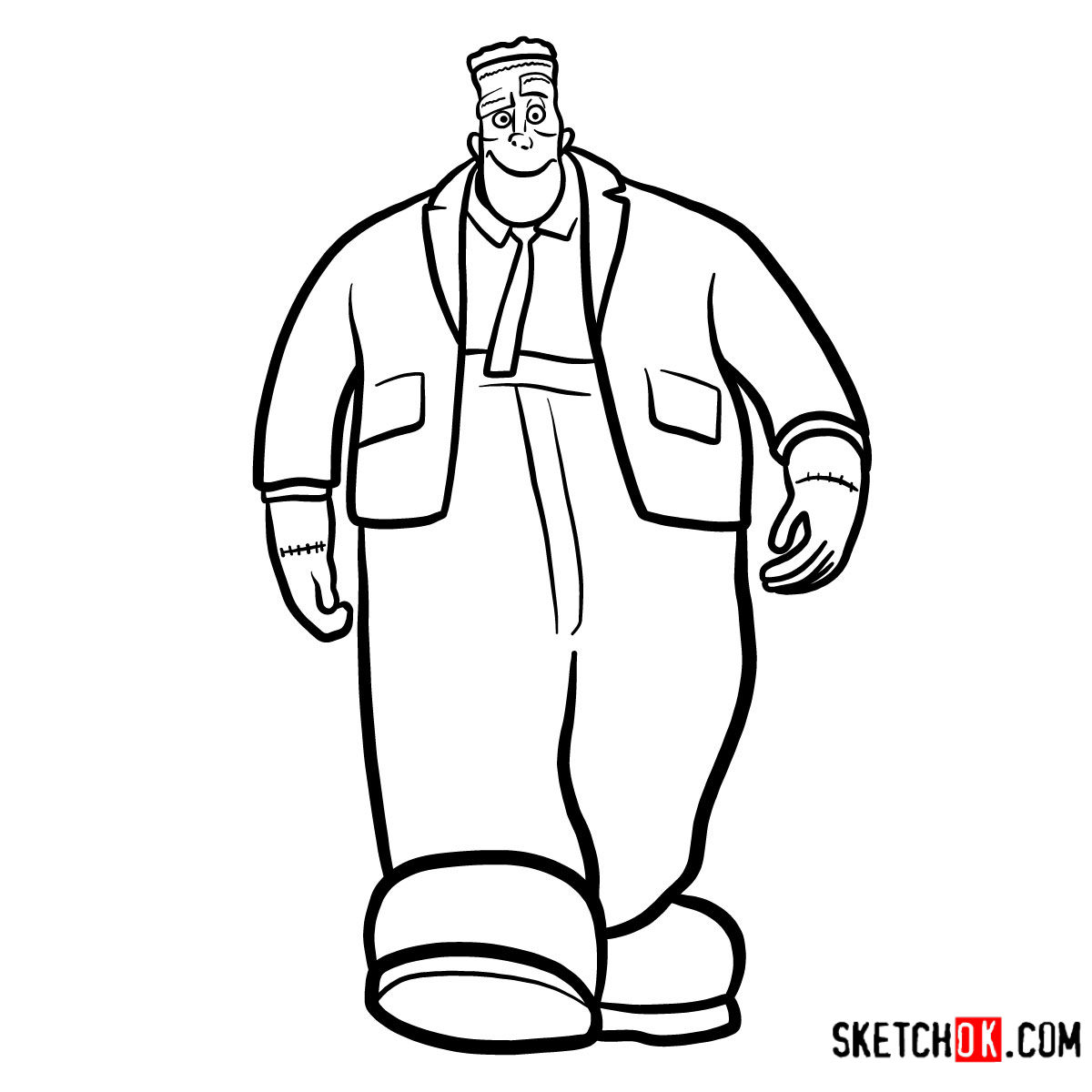 1200x1200 how to draw frankenstein hotel transylvania