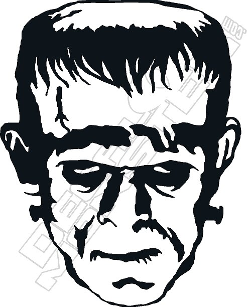 492x612 Frankenstein Decal Sticker