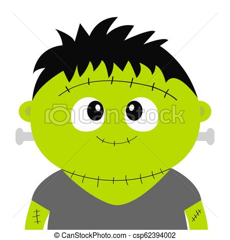 450x470 Frankenstein Face Isolated Frankenstein Monster Happy