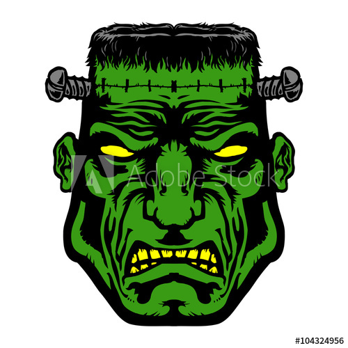 500x500 Frankenstein Monster Vector Illustration