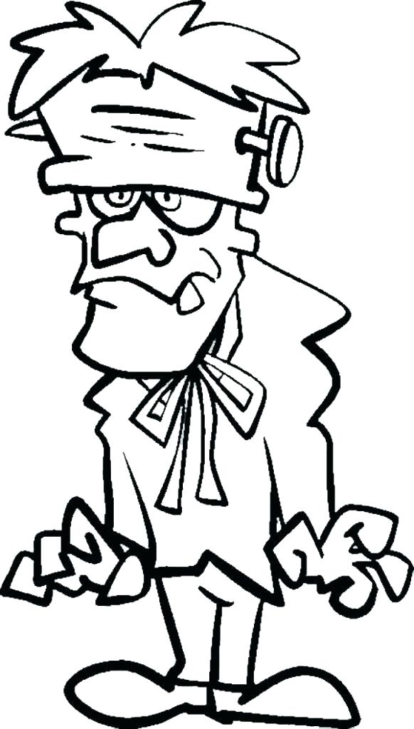 582x1024 Frankenstein Drawing Colored For Free Download