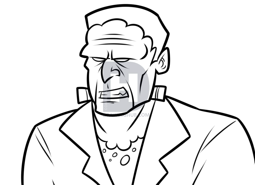 993x720 Anime Style Frankenstein Drawing Lesson, Step